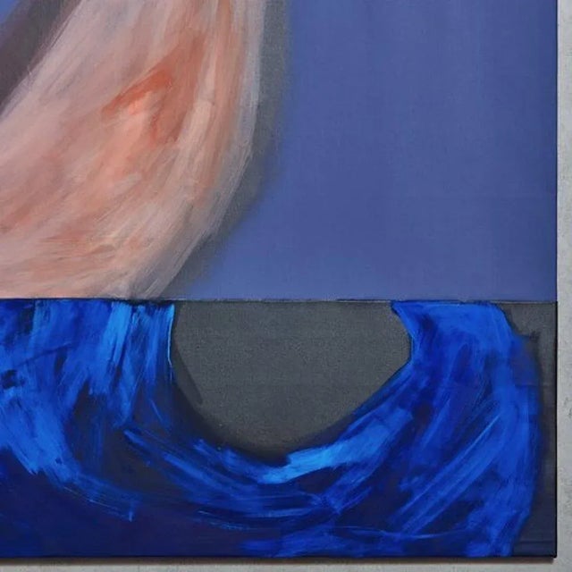 Abstract Abstract Mixed-Media Painting, Dry Feet in the Ocean by Amela Rasi, Germany 2022 For Sale - Image 3 of 10