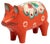 Swedish Folk Wooden Dala Pig Toy, 1960s For Sale