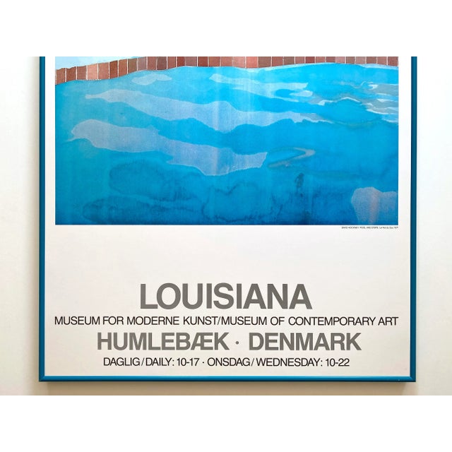 L'eau el le design du danemark 展覧会ポスター David Hockney Vintage 1976 Lithograph Print Framed Pop Art