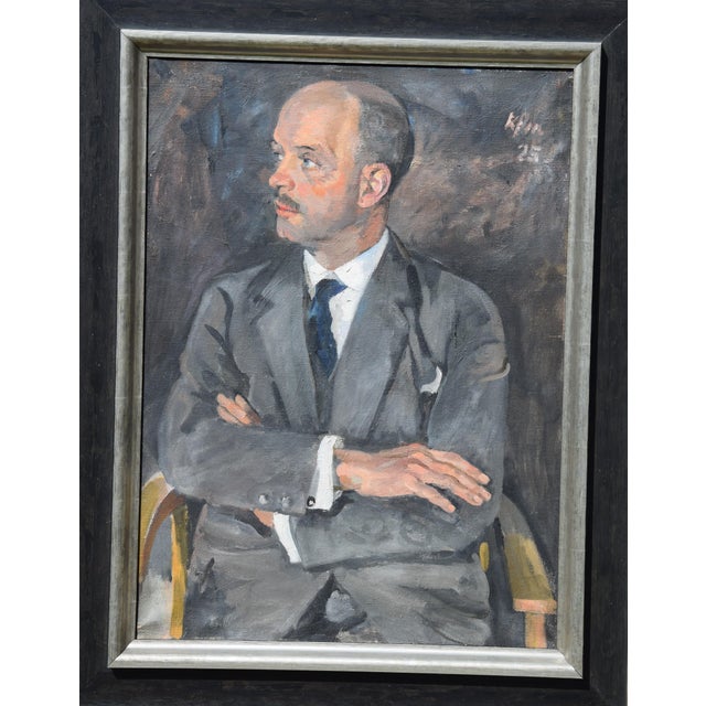 Ignaz Kaufmann 1885 Braunseifen [Ryžoviště] – 1975 Buenos Aires Portrait of a Gentleman Oil on canvas, framed Monogrammed...