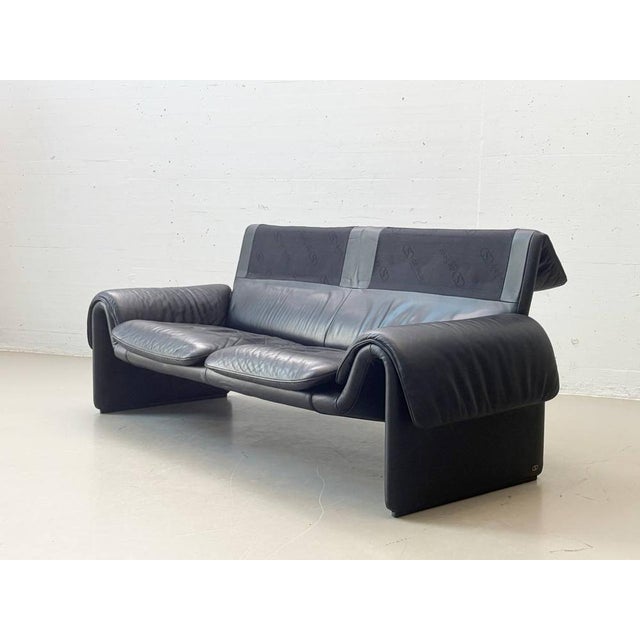 Black Leather Model Ds-2011/02 Sofa by de Sede, 1980s For Sale - Image 15 of 17