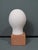 Wood Cycladic-Style Modernist Bisque Ceramic Head Sculpture on Wooden Base For Sale - Image 7 of 10