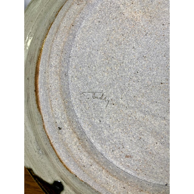 1980s Glazed Ceramic Charger For Sale - Image 10 of 13