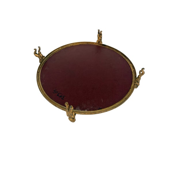 Rococo Late 19th Century French Ormolu Putti Plateau Mirror Tray For Sale - Image 3 of 8