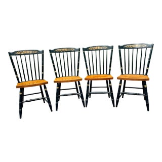 L. Hitchcock Country Windsor Side Chairs- Set of 4 For Sale