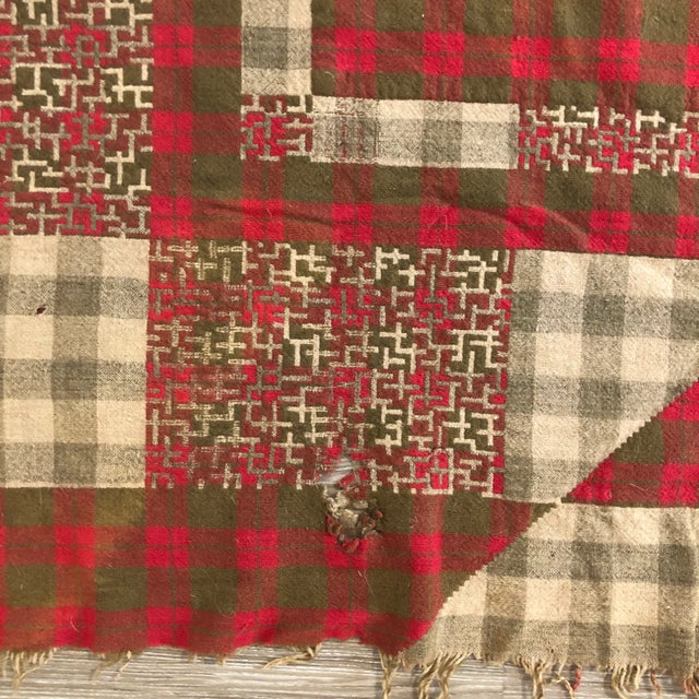 Antique Scottish Wool Throw For Sale - Image 9 of 12