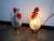Gold Vintage Rooster and Hen Lamps in Glass, 1980s, Set of 2 For Sale - Image 8 of 10