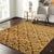 Indian 10x14 Refined Brown Classic Damask Floral Modern Hand Knotted Wool Carpet Rug For Sale - Image 3 of 7