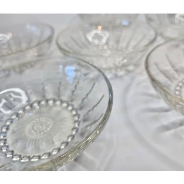 Vintage Coastal Starburst Dessert Bowls- Set of Eight For Sale - Image 6 of 14