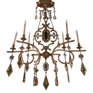 Fine Art Lamps Encased Gem Oval Chandelier For Sale