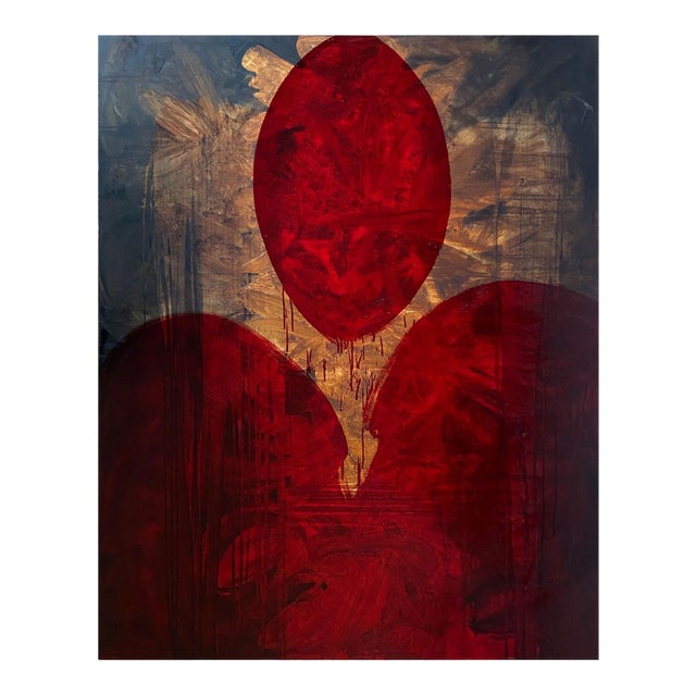 Contemporary Abstract Soil and Oil on Canvas "Love" by Paul Landauer For Sale