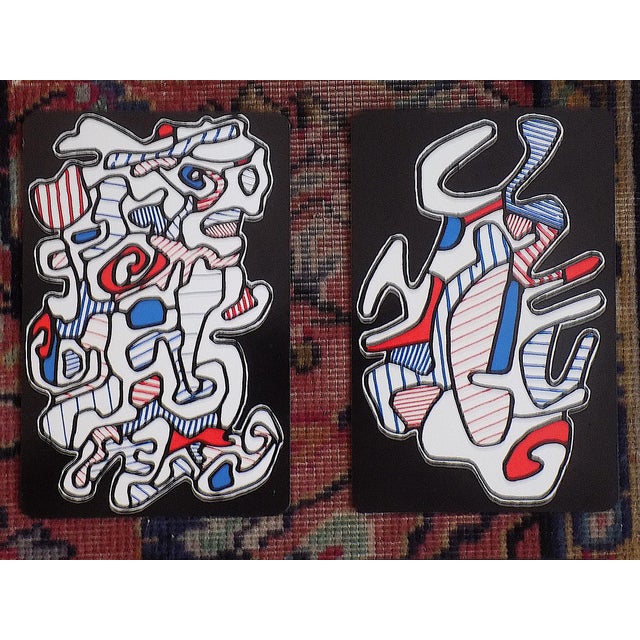 1970s Vintage 20th C. Modern Jean Dubuffet Abstract Screenprints - Set of 9 For Sale - Image 5 of 12