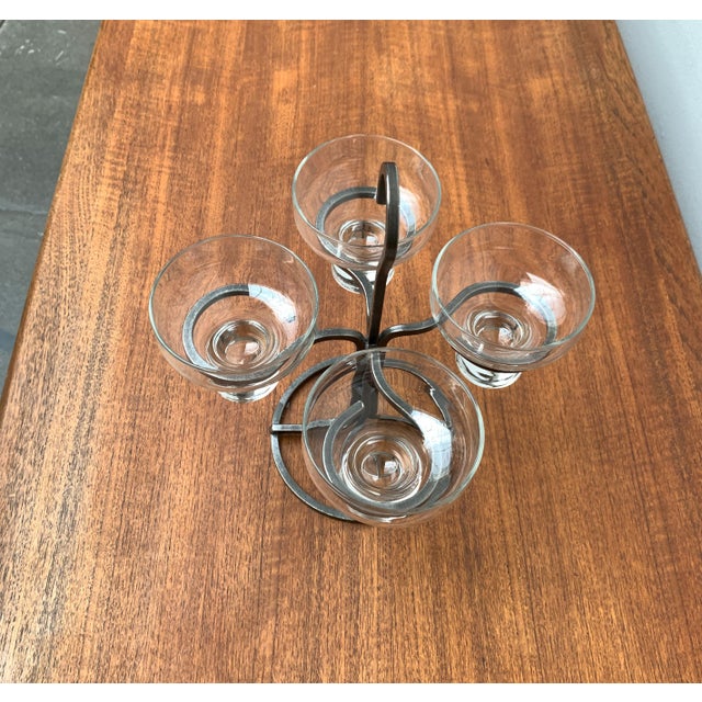 Danish Metal and Glass Candleholder, 1960s For Sale - Image 5 of 18