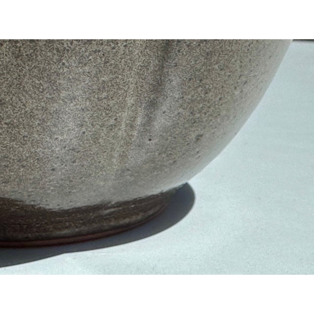 Ceramic Hand-Thrown Speckled Mocha Brown Glazed Studio Ceramic Vase by Kristian Körting, Germany, 1980s For Sale - Image 7 of 17