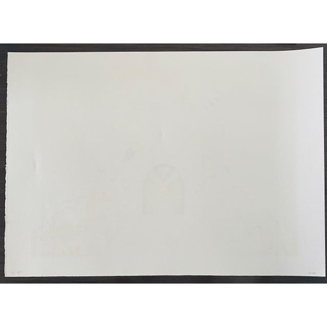 David Sharir, Israeli Naive Folk Art Silkscreen Lithograph David Sharir - Bet Hamikdash Scene For Sale - Image 9 of 10