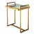 Vintage Metal and Mirrored Glass Side Table For Sale