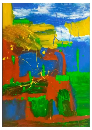 Laura Placa, Landscape, Original Acrylic on Canvas, 2021