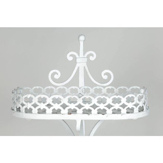 1950s Wrought Iron Three-Tier Planter For Sale - Image 4 of 10