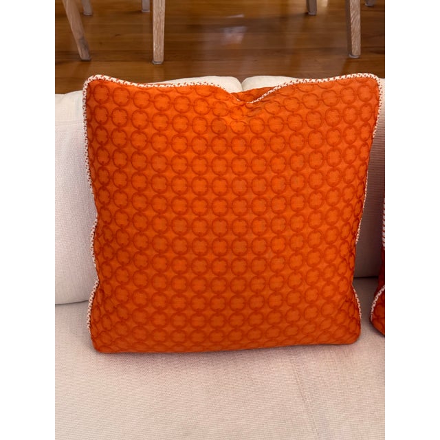 Modern Bernhardt Patterned Feather Down Throw Pillows, Pair For Sale - Image 3 of 12