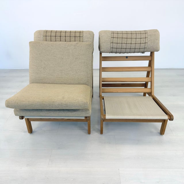 Textile Bernt Petersen Danish Lounge Chairs – A Pair For Sale - Image 7 of 16
