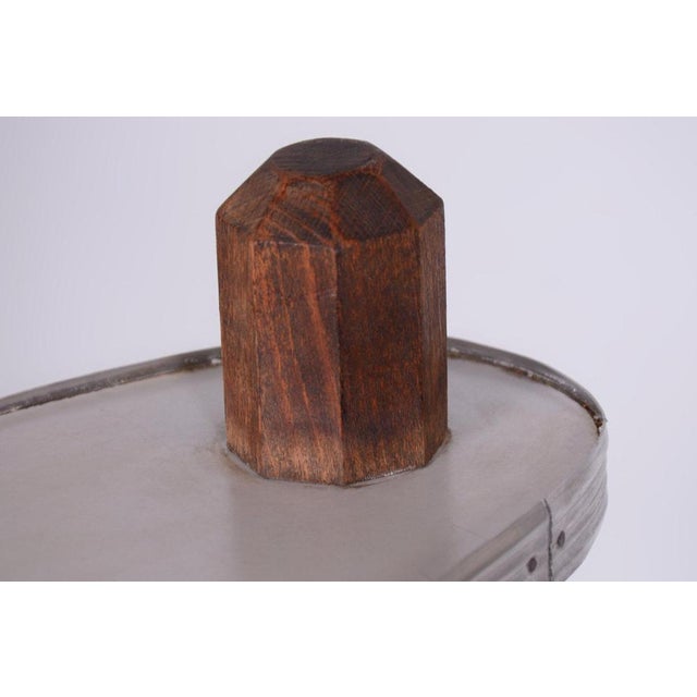 Wood Mid-Century Flower Stand in Beech & Aluminium, 1950s For Sale - Image 7 of 10