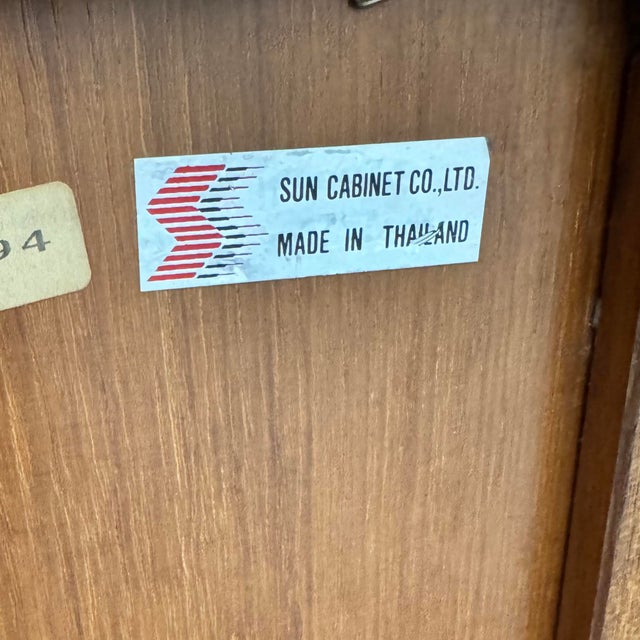 90's Teak Gentleman's Chest by Sun Cabinet Company For Sale - Image 10 of 11