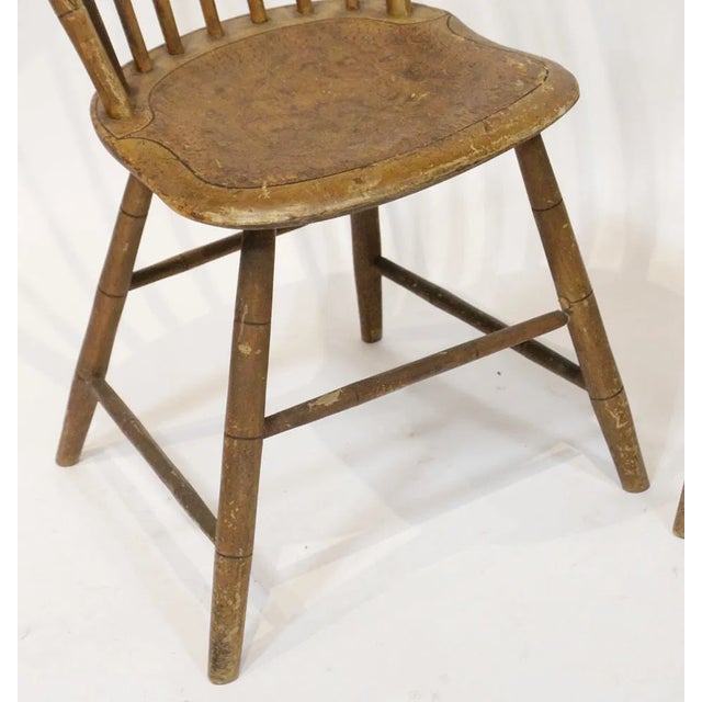 Pair of Early 20th Century Paint-Decorated Chairs For Sale - Image 6 of 9