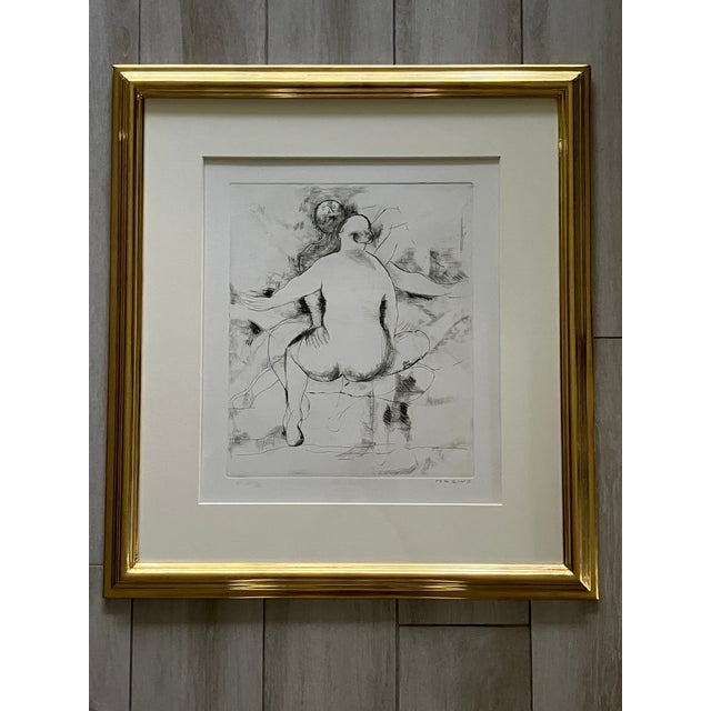 This is a fabulous original etching by renowned Italian artist Marino Marini. This piece is the rare edition of only 20...