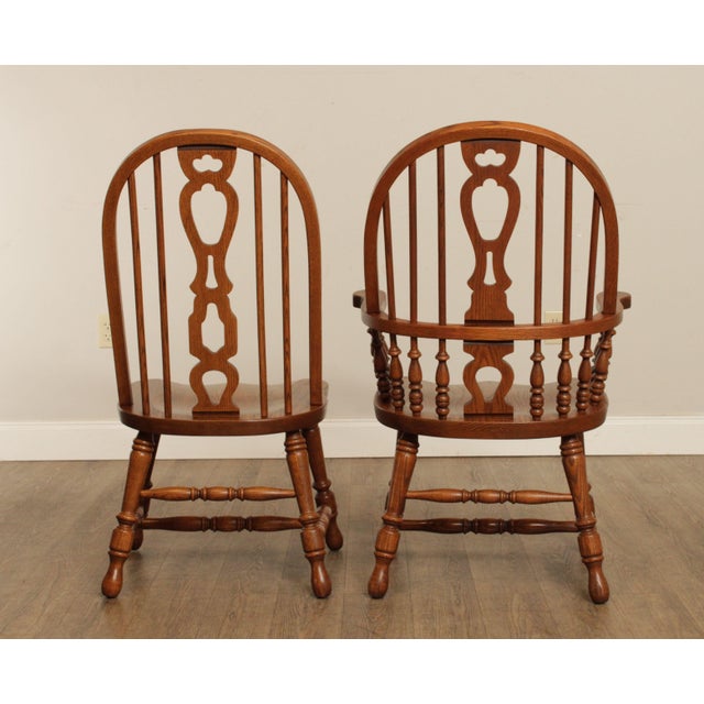 Richardson Brothers Oak Windsor Dining Chairs Set of 4 Chairish