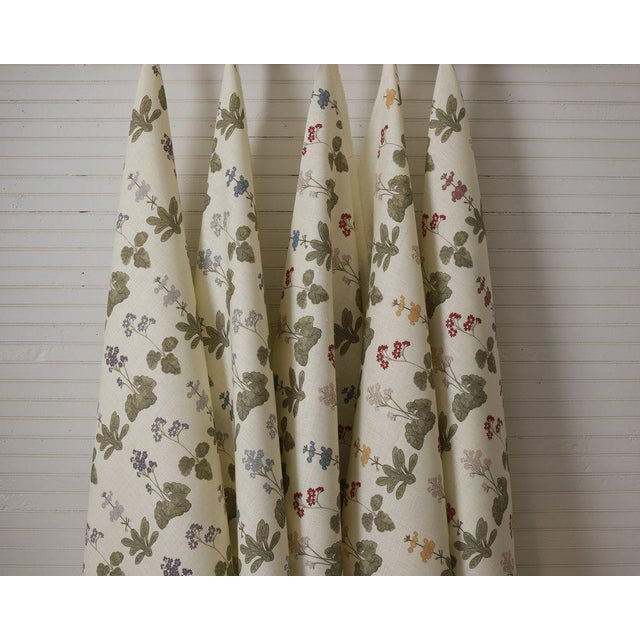 Lauren Servati Textiles, Primula Fabric in Lilac For Sale In Atlanta - Image 6 of 6