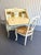 Wood Vintage La Barge Hand Painted Blue and White French Secretary Desk and Chair For Sale - Image 7 of 11