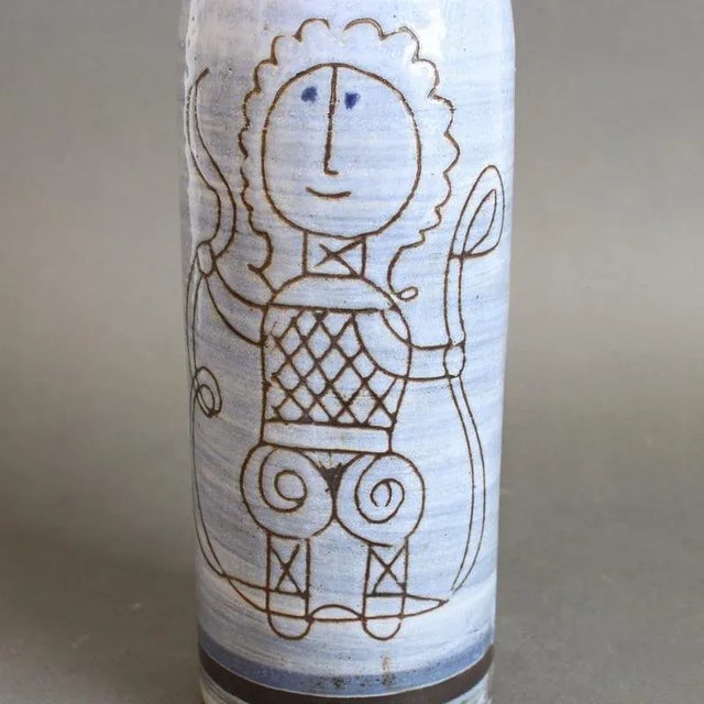 Mid-Century French Ceramic Vase by Michel Barbier, 1960s For Sale - Image 6 of 13