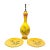 Ceramic Yellow & Orange Olive Oil Dispenser Cruet Bottle & Appetizer Plates - 3 pcs For Sale