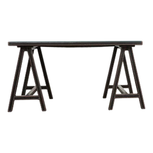 Samantha Todhunter Design Matilda Leather Sawhorse Campaign Desk