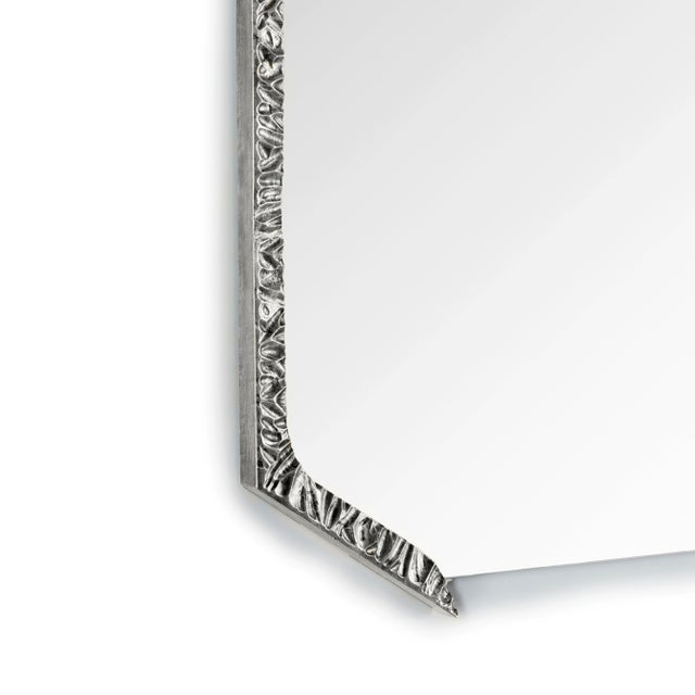 Alentejo Square Mirror in Cast Brass with Nickel Bath from Insidherland For Sale - Image 4 of 5