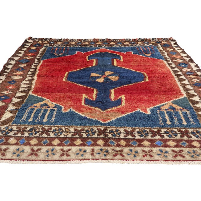 Mid-Century Modern Vintage Persian Lori Rug - 05'06 X 07'03 For Sale - Image 3 of 9