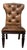 Ralph Lauren Tufted Brown Leather Desk Chair For Sale