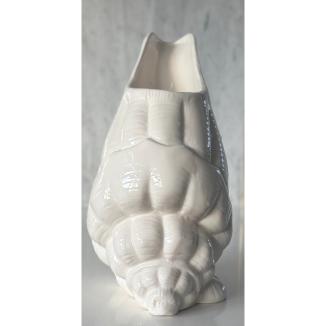 Mid 20th Century White Ceramic Sea Shell. Ase For Sale - Image 5 of 10