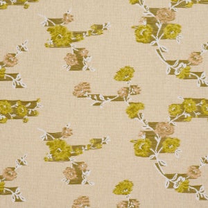 Schumacher Trace Of Connection Fabric In Silk Mustard