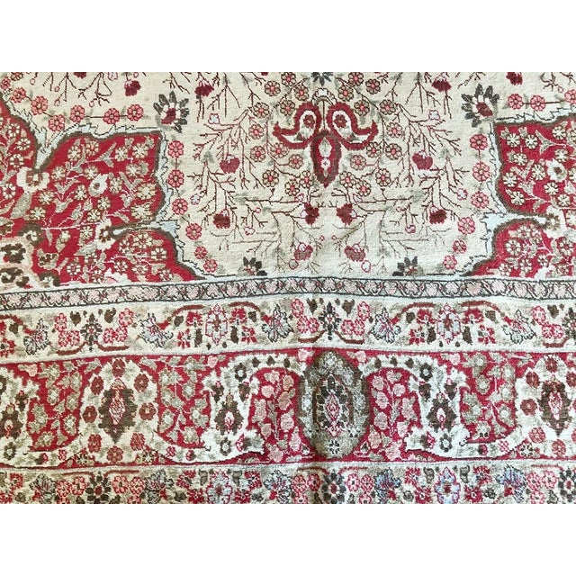 Beige Antique Decorative Persian Tabriz Haji Jalili Style Rug For Sale - Image 8 of 8