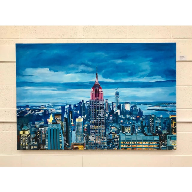 2010s Angela Wakefield, Empire State Manhattan Cityscape Painting New York by British Landscape Artist, 2018 For Sale - Image 5 of 9
