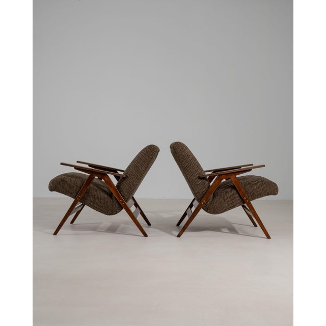 French 19th Century France Brown Wood Armchair For Sale - Image 3 of 11