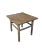 Rustic antique wood side or coffee table with natural slatted wood top. The residual black stain adds to the age and...
