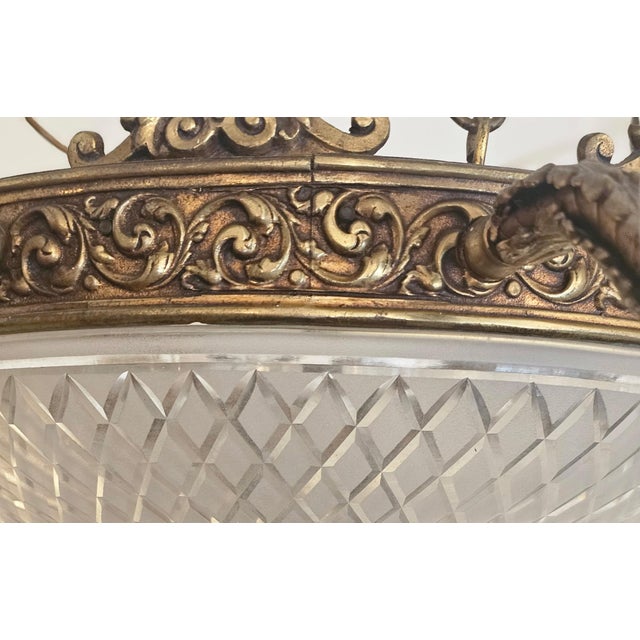 1930s French Empire Gilt Bronze and Crystal Chandelier With 8 Arms For Sale - Image 14 of 14