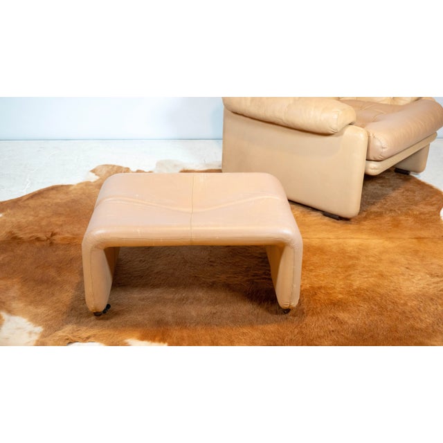 Vintage Afra & Tobia Scarpa Coronado Lounge Chair and Ottoman for C&b Italia, 1960s For Sale - Image 11 of 18