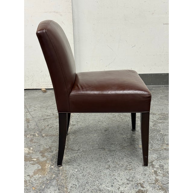 Marco Furniture Leather Side Chair For Sale In San Francisco - Image 6 of 12