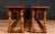 Wood Vintage Farmhouse Benches in Oak, Set of 2 For Sale - Image 7 of 11