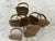 Metal Vintage Whimsical Brass Apple Barrel Napkin Rings, Set of Eight For Sale - Image 7 of 9