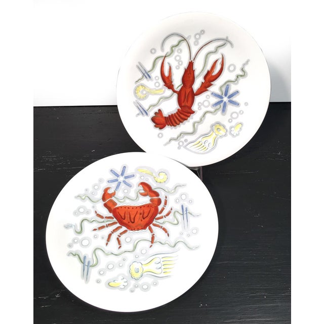 Mid-Century Modern Swedish Plates from Hackefors, 1960s, Set of 6 For Sale - Image 3 of 7