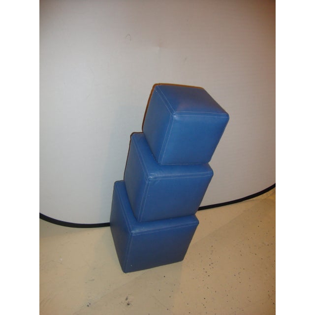Part of a multi piece collection from Dakota Jackson come this set of three ottoman cubes. Can be used as diminutive...